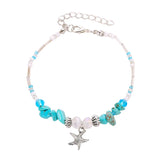 Boho Starfish Women's Feet Chain Conch Beaded Shell Jewelry