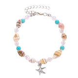 Boho Starfish Women's Feet Chain Conch Beaded Shell Jewelry
