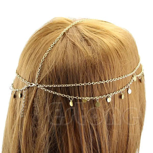 Boho Metal Head Chain Hair Band Unisex