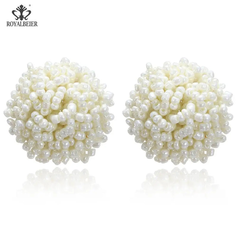 Bohemian Geometric Resin Beaded Earrings Ethnic Style