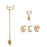 Bohemian Long Chain Drop Earrings Leaves Star Moon Dangle Earrings