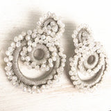 Bohemian Crystal Large Earrings Hand-made Pendant Gift