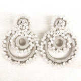 Bohemian Crystal Large Earrings Hand-made Pendant Gift