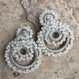 Bohemian Crystal Large Earrings Hand-made Pendant Gift