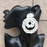 Bohemian Crystal Large Earrings Hand-made Pendant Gift