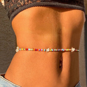 Boho Hand-woven Bead Body Chain Beaded Waist Chain