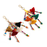 Bohemian Bag Pendant Charm Pom Pom Keychain Tassel Trinket Pompom Key Chain