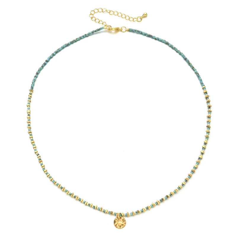 Vintage Glass Crystal Pendant Necklace for Women