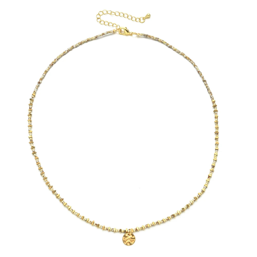 Vintage Glass Crystal Pendant Necklace for Women