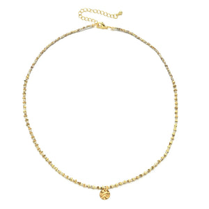 Vintage Glass Crystal Pendant Necklace for Women