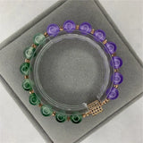 Bohemian 8mm Beaded Bracelet Natural Stone Jades Yoga Alloy Jewelry