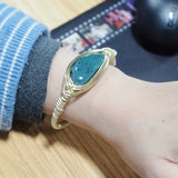 Bohemian Metal Cuff Bracelet Rhinestone Bangles Jewelry
