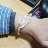 Bohemian Metal Cuff Bracelet Rhinestone Bangles Jewelry