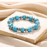 Natural Stone Turquoise Beads Bracelet Healing Jewelry for Men Women
