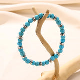 Natural Stone Turquoise Beads Bracelet Healing Jewelry for Men Women
