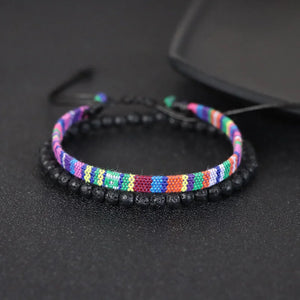 Bohemian Weave Friendship Bracelet Hand Stone Beads Bracelet Women Men Jewelry
