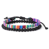 Bohemian Weave Friendship Bracelet Hand Stone Beads Bracelet Women Men Jewelry