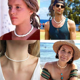 Boho Hawaii Puka Clam Shell Necklace Beach Jewelry