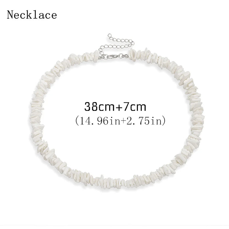 Boho Hawaii Puka Clam Shell Necklace Beach Jewelry