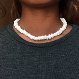 Boho Hawaii Puka Clam Shell Necklace Beach Jewelry