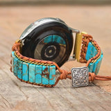 Bohemian Howlite Watch Strap Knit Stone Band