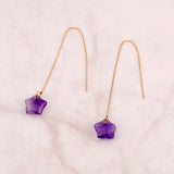 Boho Stone Star Thread Earrings for Women