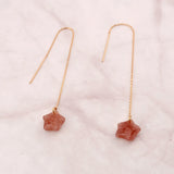 Boho Stone Star Thread Earrings for Women