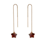 Boho Stone Star Thread Earrings for Women