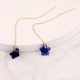 Boho Stone Star Thread Earrings for Women