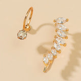Bohemian Leaves Zircon Ear Clip Earrings For Women