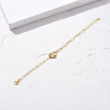 Bohemian Baby Feet Charm Bracelet Zircon Heart Bangle