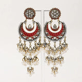 Bohemian Long Earrings Indian Jhumka Jhumki Tassel Earrings