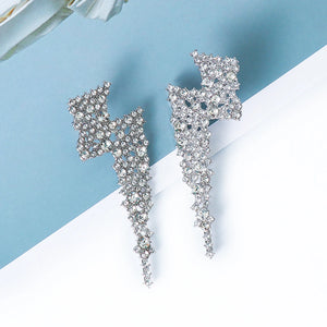 Bohemian Lightning Rhinestone Earrings Crystal Party Jewelry