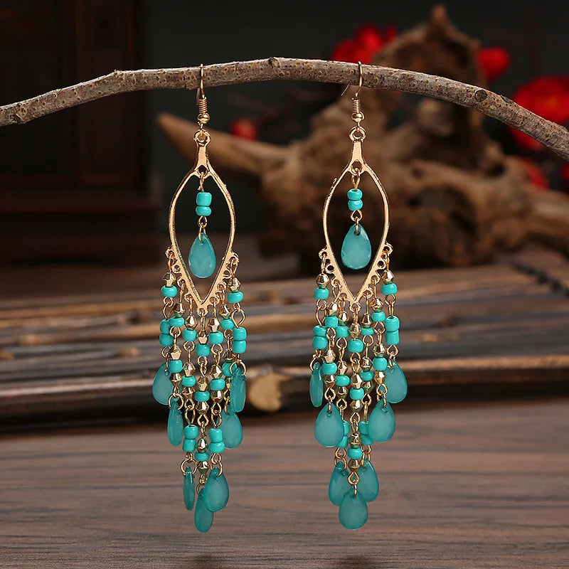 Boho Tassel Earrings Drop Dangle Jewelry Boucle Oreille Femme