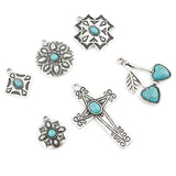 Bohemian Cross Charm Pendant Set