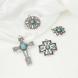 Bohemian Cross Charm Pendant Set