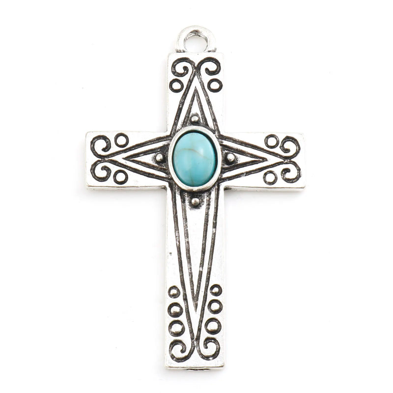 Bohemian Cross Charm Pendant Set