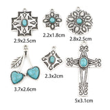 Bohemian Cross Charm Pendant Set
