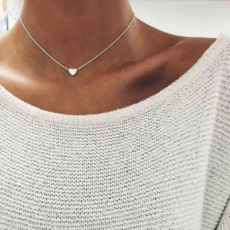 Bohemian Moon Star Heart Choker Necklace Pendant Jewelry Bijoux