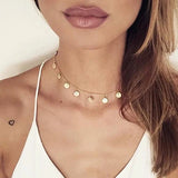 Bohemian Moon Star Heart Choker Necklace Pendant Jewelry Bijoux