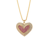 Bohemian Moon Sun Star Necklace Heart Pendant Stainless Steel Long Chain