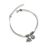 Bohemian Layered Elephant Sun Pendant Anklet for Women