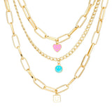 Bohemian Happy Face Pendant Necklace for Women