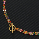 Bohemian Multilayer Enamel Beads Chain Necklace for Woman