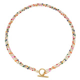 Bohemian Multilayer Enamel Beads Chain Necklace for Woman