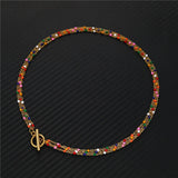 Bohemian Multilayer Enamel Beads Chain Necklace for Woman