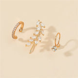 Bohemian Crystal Rhinestone Ear Cuff Wrap Stud Clip Earrings