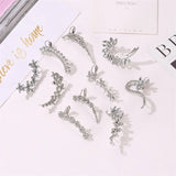 Crystal Rhinestone Ear Cuff Wrap Stud Earrings