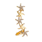 Crystal Rhinestone Ear Cuff Wrap Stud Earrings