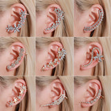 Crystal Rhinestone Ear Cuff Wrap Stud Earrings